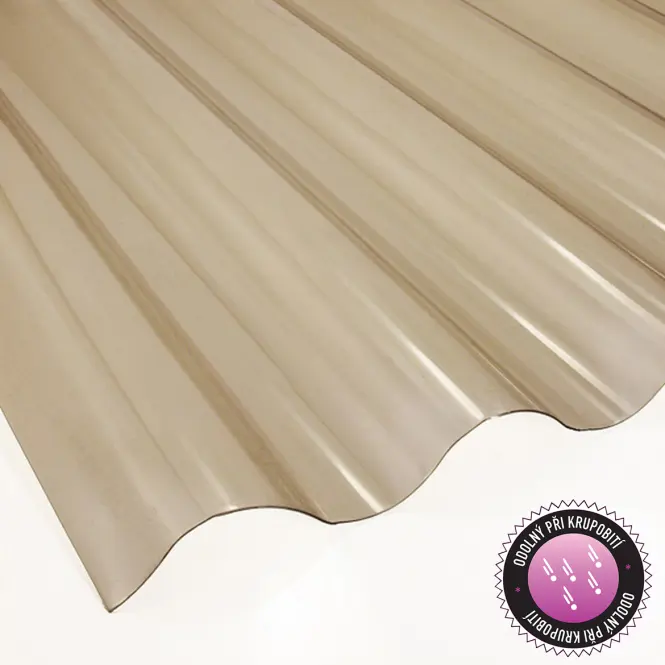 Vlnitá deska PC 2000 x 900 x 0,7 mm kouřová