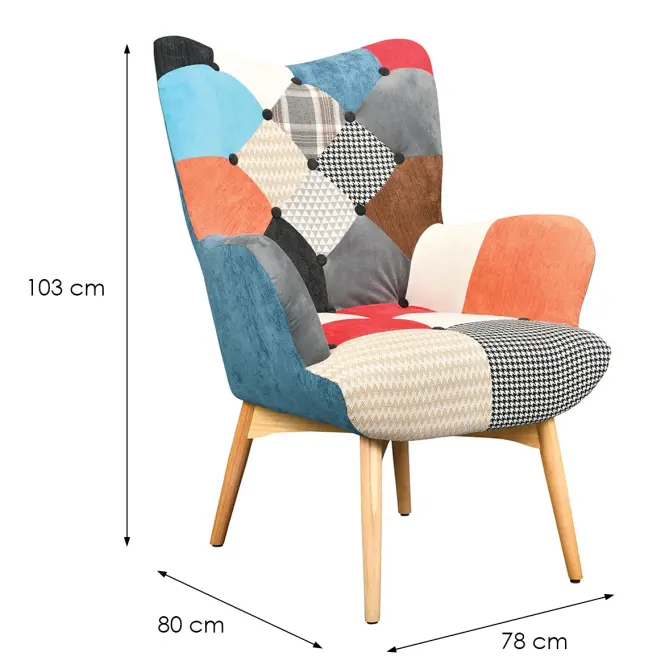 Křeslo Chic Art Patchwork
