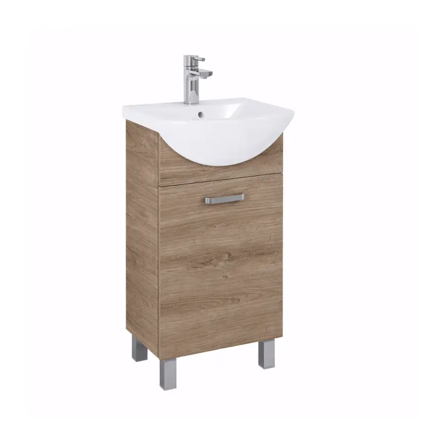 Koupelnová skříňka s umyvadlem Uno 45 cm 1D dub canela