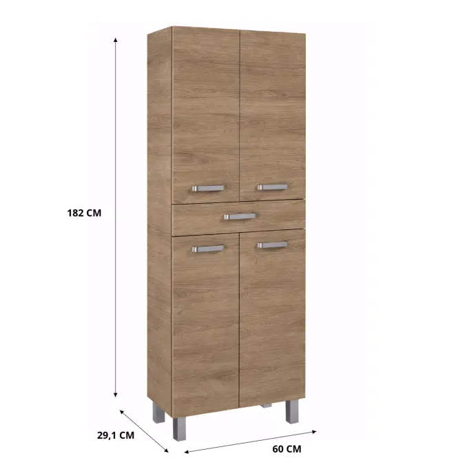 Koupelnový sloupek Uno 60 4D1S dub canela