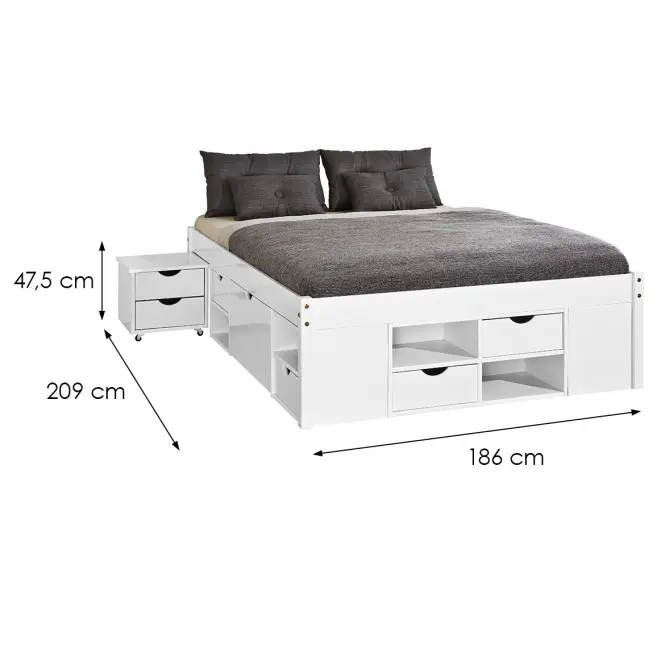Postel 20900180 Till 180x200 bílá,2