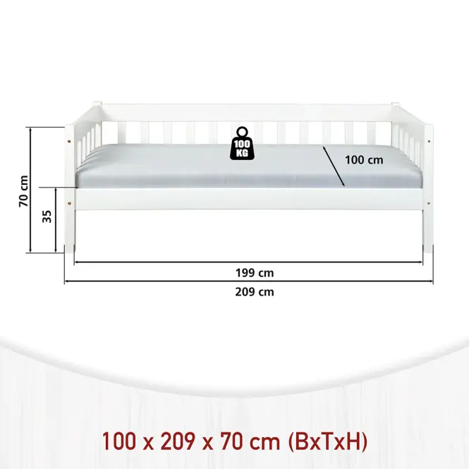 Postel 29040060 Sintro 90x200 bílá,4