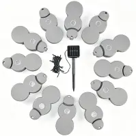 Zahradní obrubník HD7095-2GY šedý + LED