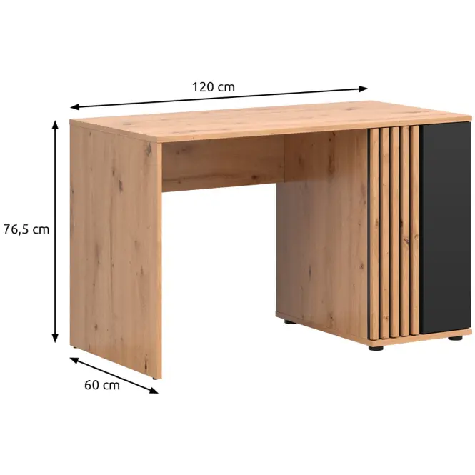 Psací stůl Vabres artisan/černý 1D