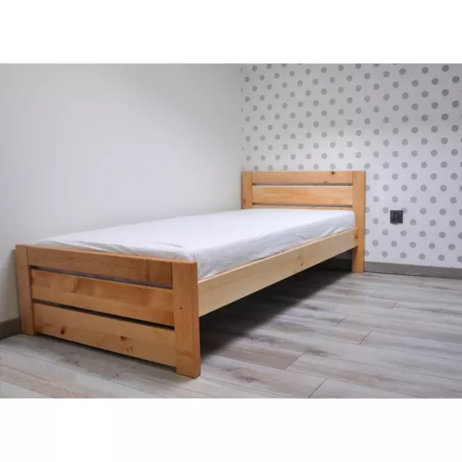 Postel Oliwia 90x200 cm Dřevo Přírodní Olše,4