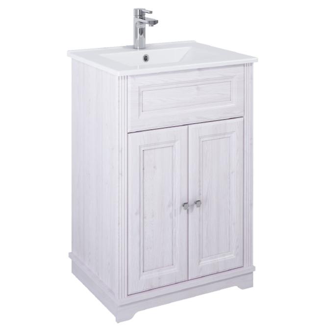 skrinka s umyvadlem bila retro 2d0s 60 baumax