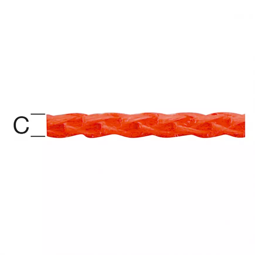 Pp-šňůra plet. červen 4 mm