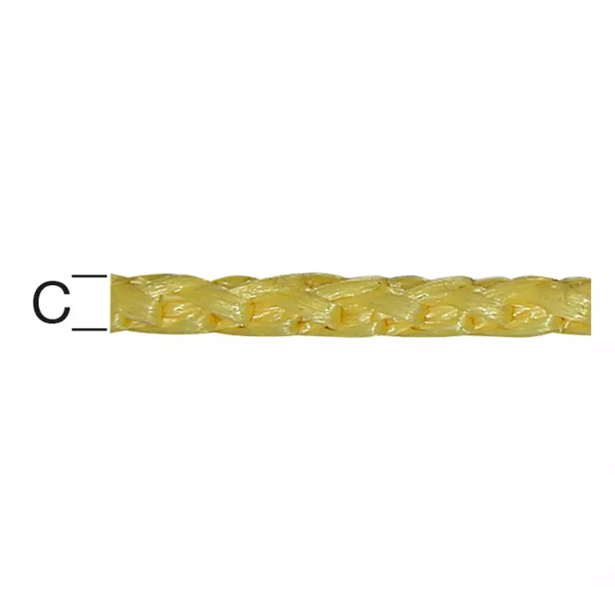 Pp-šňůra plet.žlutá 4 mm