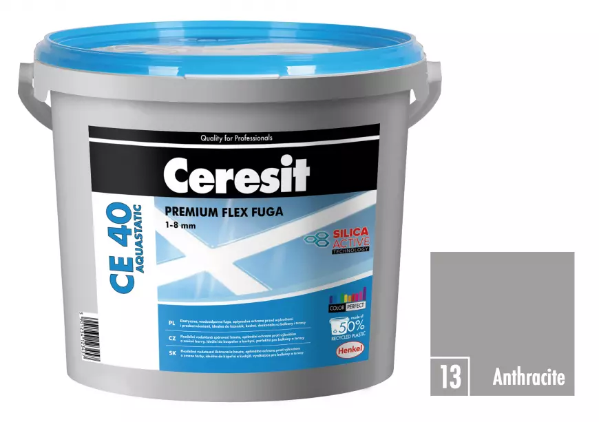 Spárovací hmota Ceresit CE 40 Aquastatic 5 kg antracite