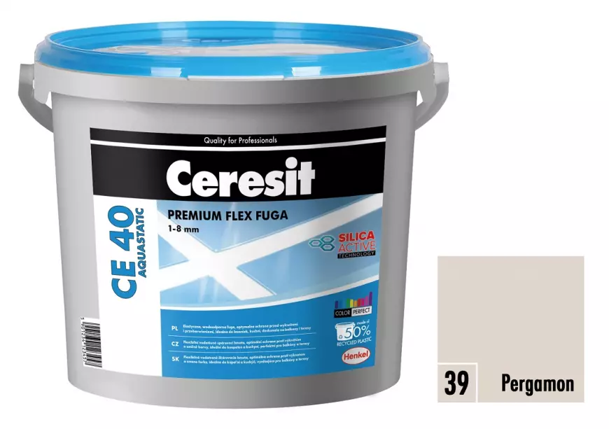 Spárovací hmota Ceresit CE 40 Aquastatic 5 kg pergamon