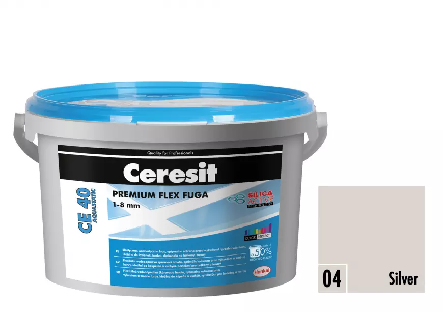 Spárovací hmota Ceresit CE 40 Aquastatic 2 kg silver