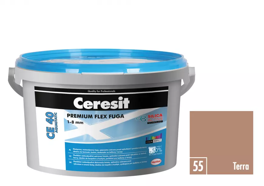 Spárovací hmota Ceresit CE 40 Aquastatic 2 kg terra