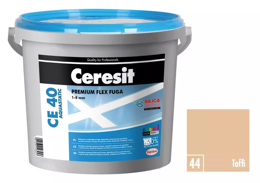 Spárovací hmota Ceresit CE 40 Aquastatic 5 kg toffi