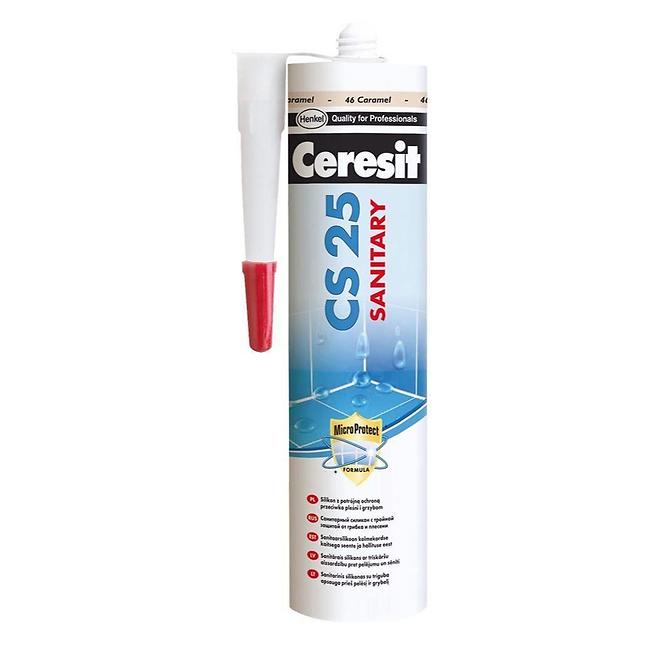 Silikon sanitární Ceresit CS25 12 cementgrey 280 ml