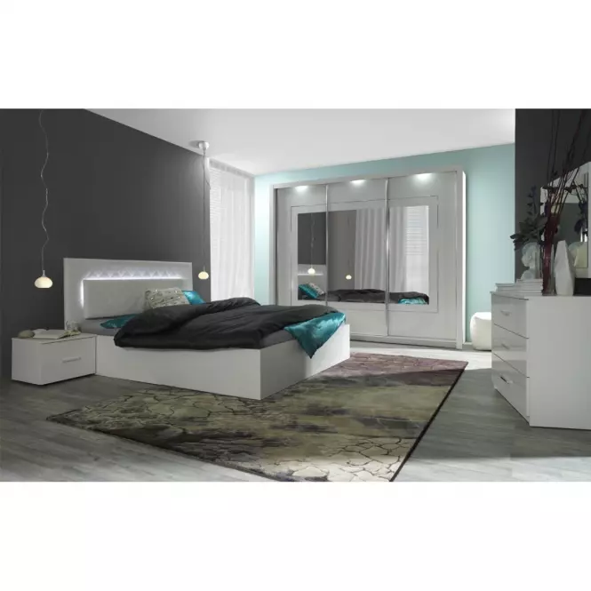 Komoda Panarea 93 cm Bílý Lesk,3