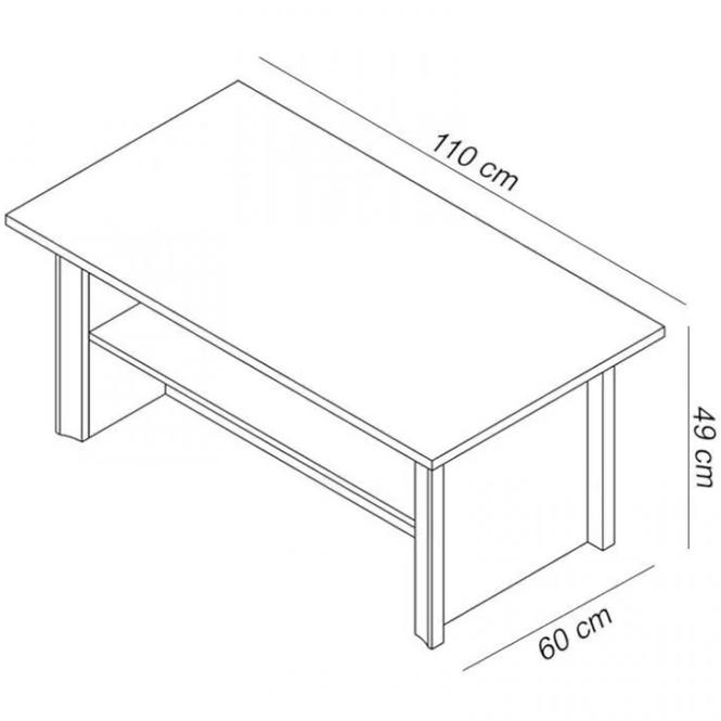 Konferenční stolek Finezja 110 cm, dub sonoma