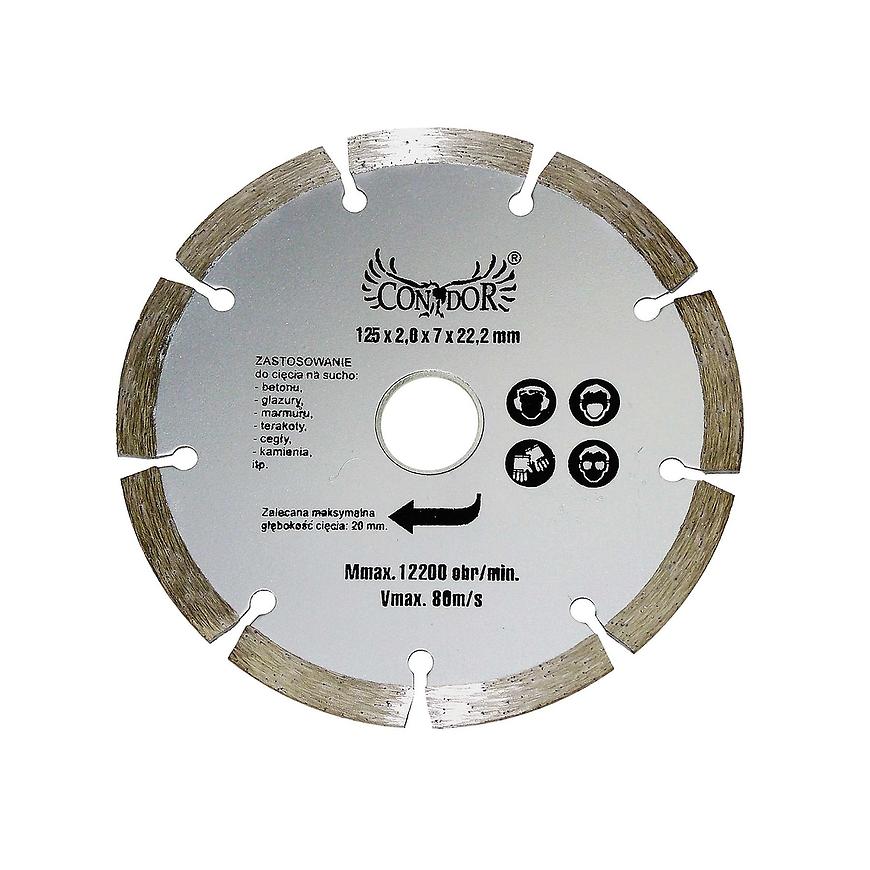 Diamantový kotouč, na sucho, segmentový, 125 mm, Condor