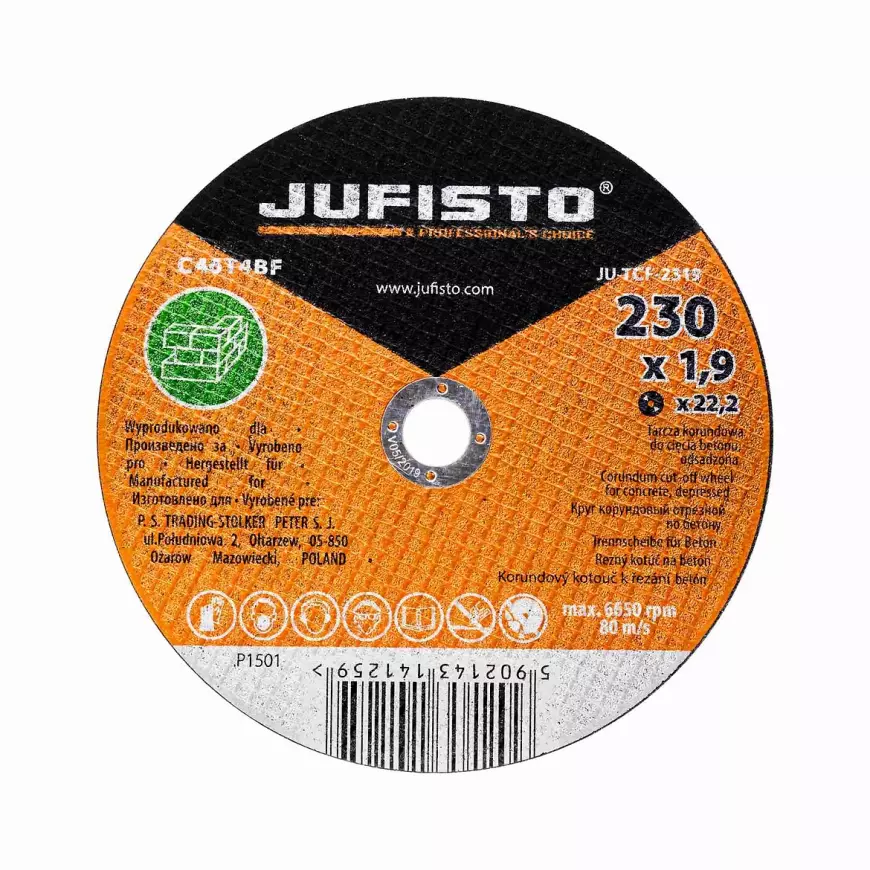Řezný kotouč beton, 230 x 1.9 mm, Jufisto