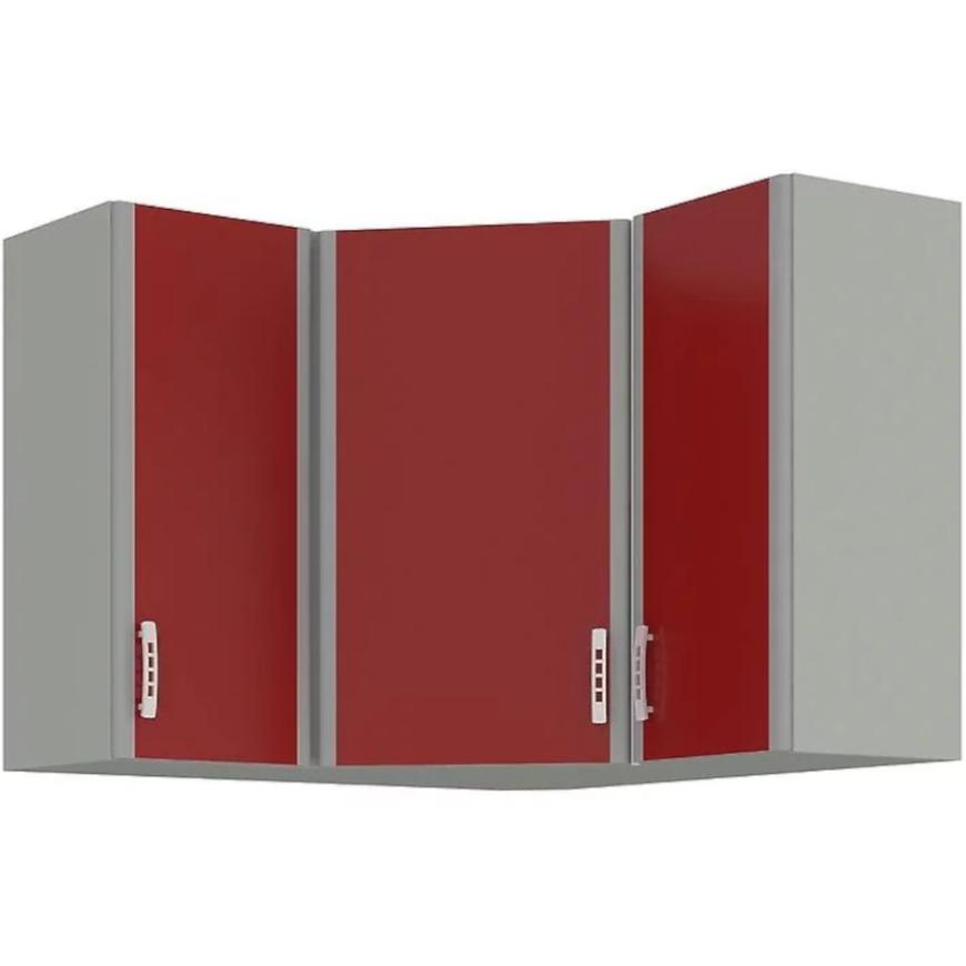 Kuchyňská skříňka Elma 90x90 cm, červená/ šedá, 90/90GN-72