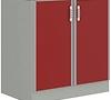 Kuchyňská skříňka Elma 80 cm, červená/ šedá, 80ZL 2F BB