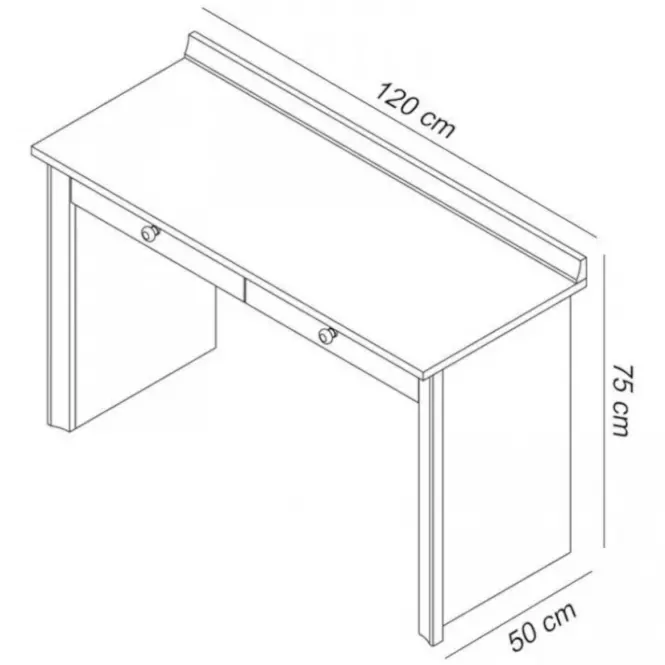 Toaletní Stolek Finezja 120 cm Dub Sonoma,2