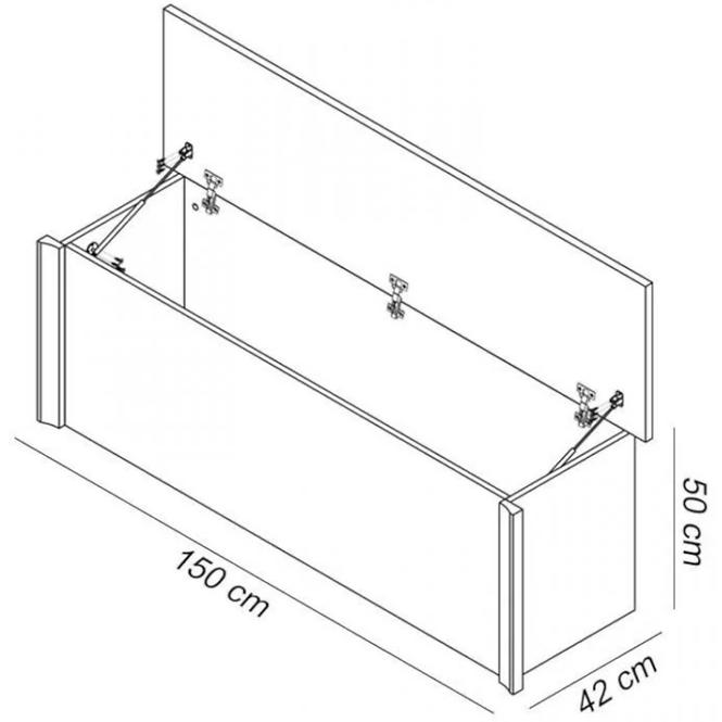 Peřiňák Finezja 150cm Dub Sonoma,3
