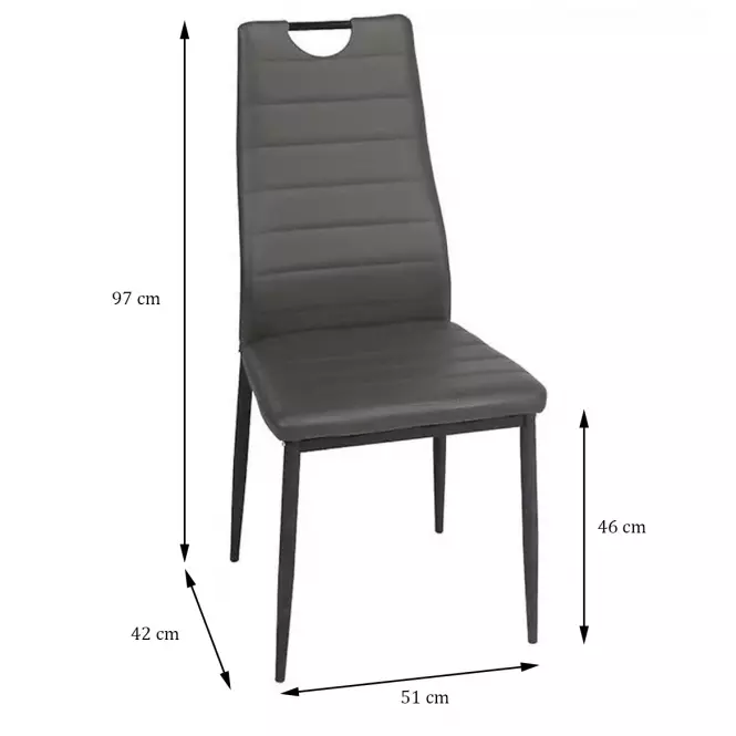 Židle Luiza šedá 80018E,2