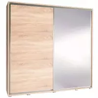 Šatní skříň Se Zrcadlem Penelopa 205 cm Dub Sonoma