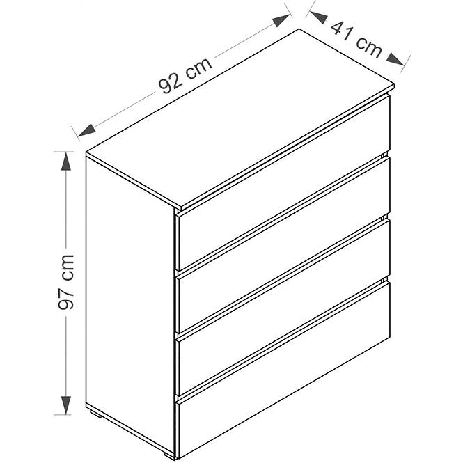 Komoda Cosmo 92 cm dub riviera,3