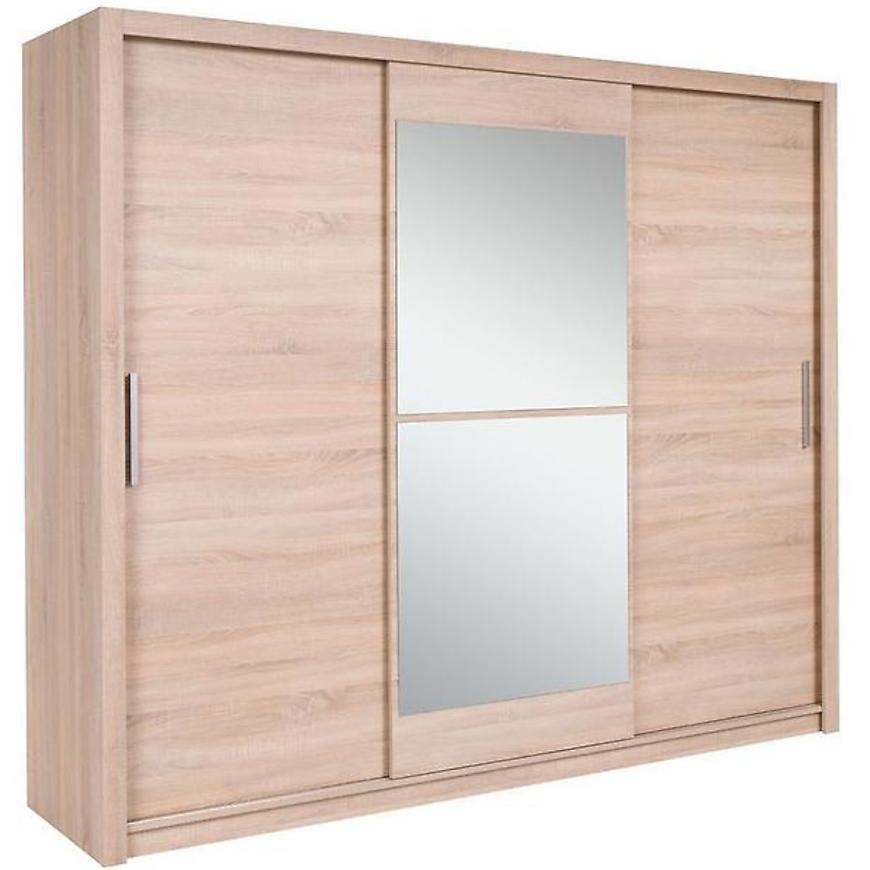 Skříň Se Zrcadlem Mistral 250 cm Dub Sonoma