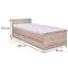 Postel Cosmo 90 cm dub sonoma,3