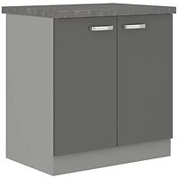 Kuchyňská skříňka Grey 80D 2F BB, šedá