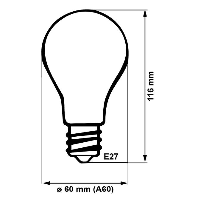 LED žárovka 12W E27 A60 2700K,4