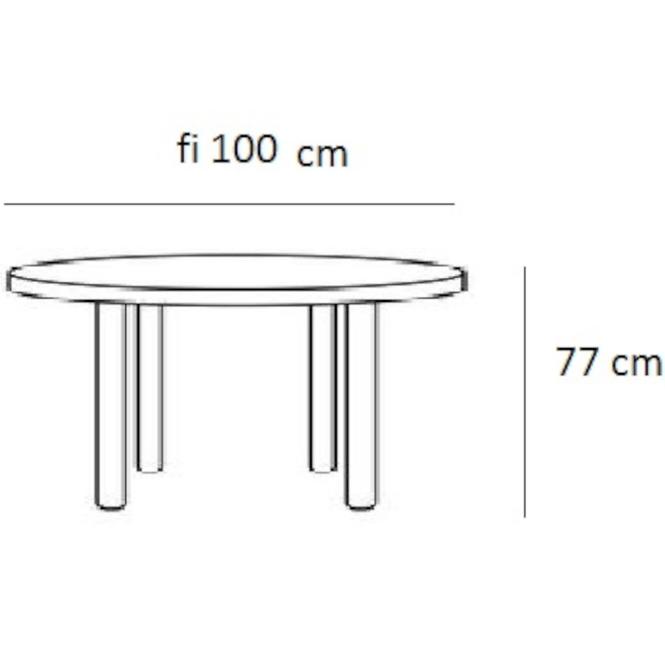 Stůl 100x100 Bílý Mat