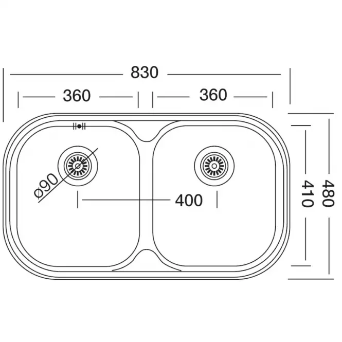 Dřez Bianca EX-193 48x83 2K