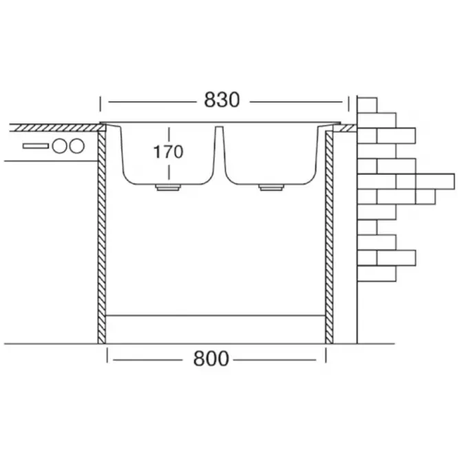 Dřez Bianca EX-193 48x83 2K