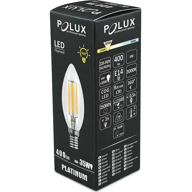 Žárovka LED Filament c35 e14 4 W