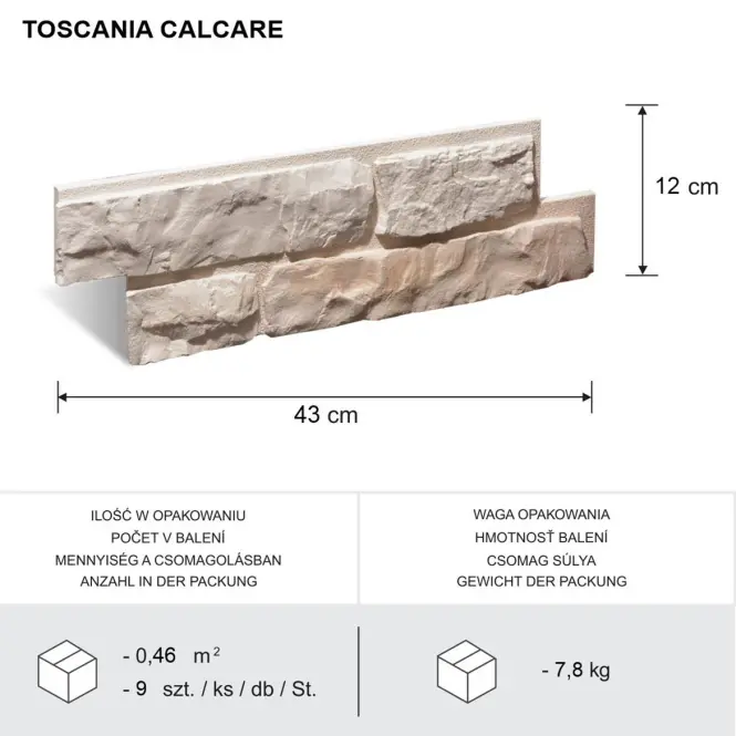 Kámen sádrový Toscania bal=0,44 m2,3