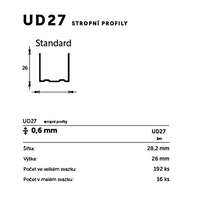Profil UD 28(0,6) 3m,2