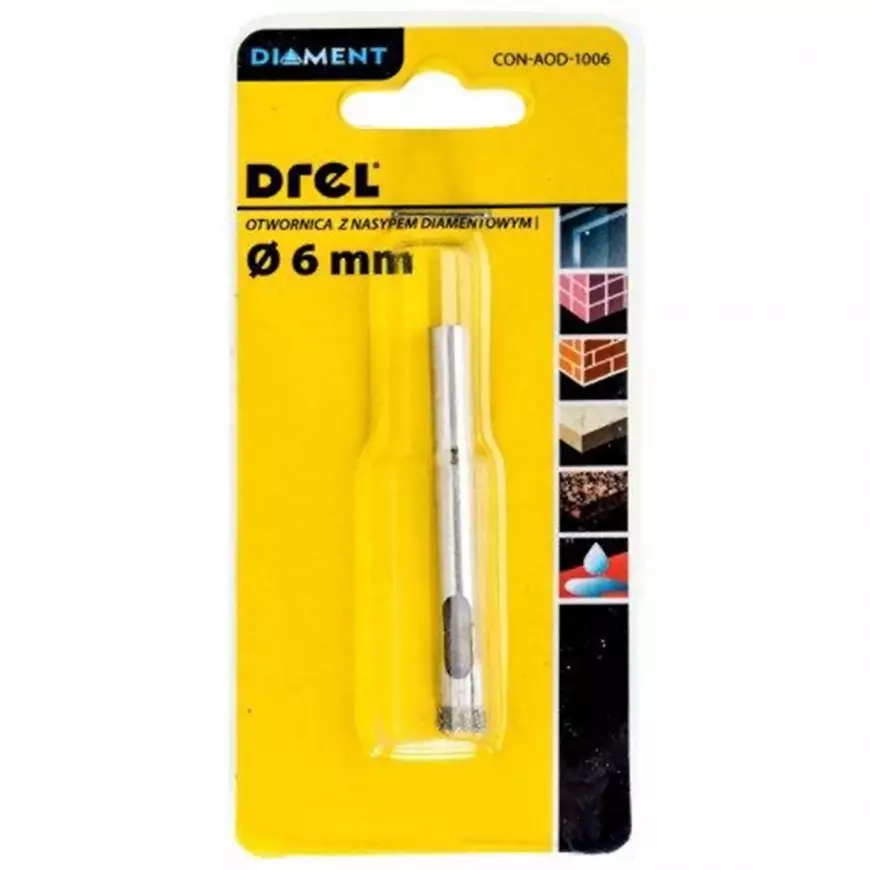 Děrovka s diamantovým posypem 6 mm
