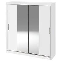 Šatní skříň Ola 200cm Bílá/Zrcadlo