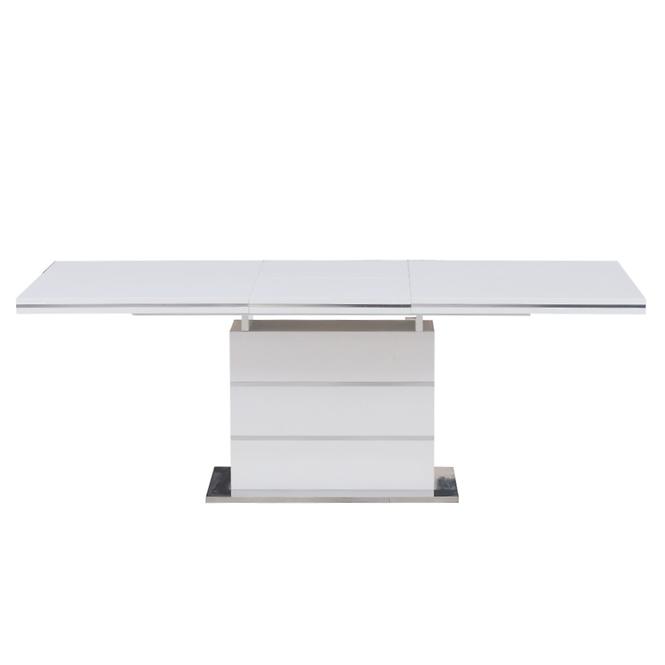 Stůl Modern White 160x77+55cm Bílý,2