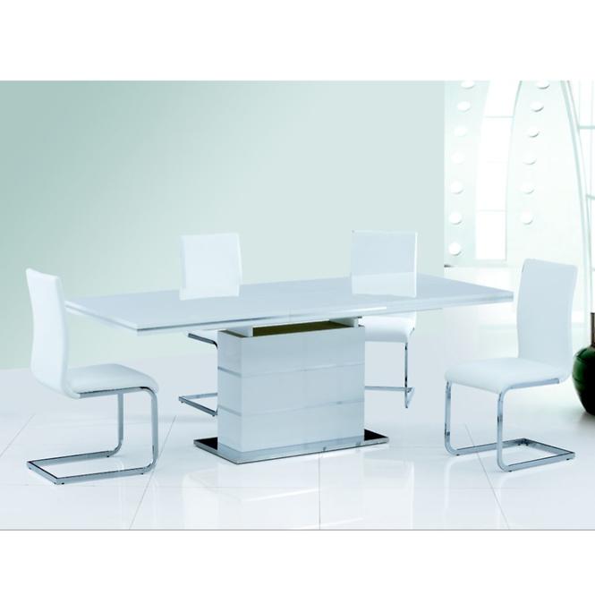 Stůl Modern White 160x77+55cm Bílý,5