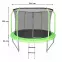 Trampolína COMFORT 244cm zelená se žebříkem,2
