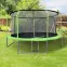 Trampolína COMFORT 244cm zelená se žebříkem,3