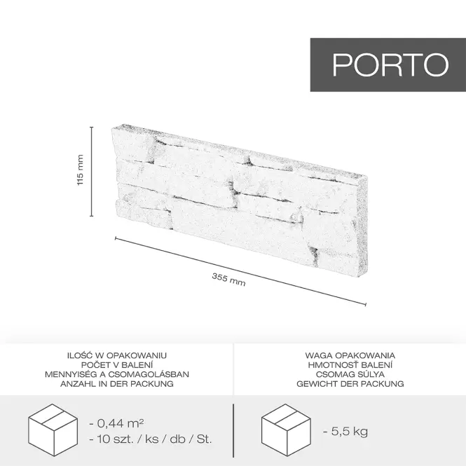 Kámen sádrový Porto Cream bal=0,49m2