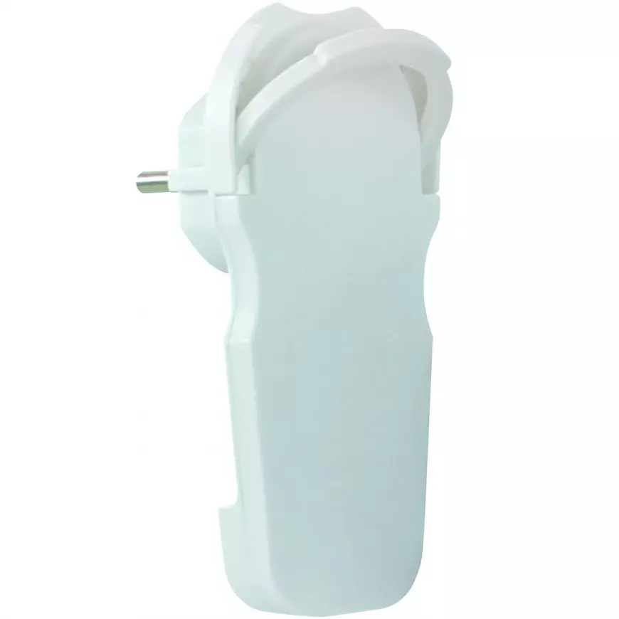Zástrčka plochá (7mm) , bílá s držákem 70470