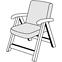Polstr na židli a křeslo CLASSIC 8904 vysoký,4