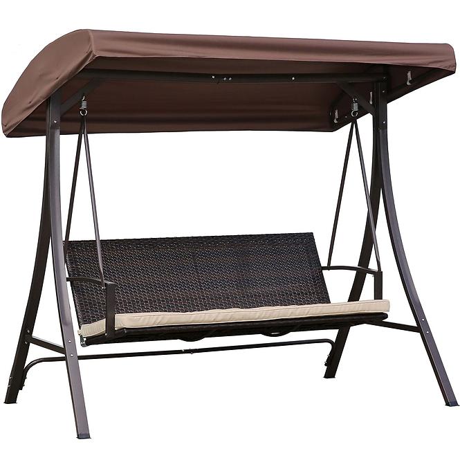 Zahradní houpačka hnědá 193 cm