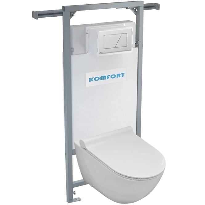 Alcaplast podomítkový set pro komfort C202 +tlačítko +WC mísa závěsná rimless se sedatkem soft close